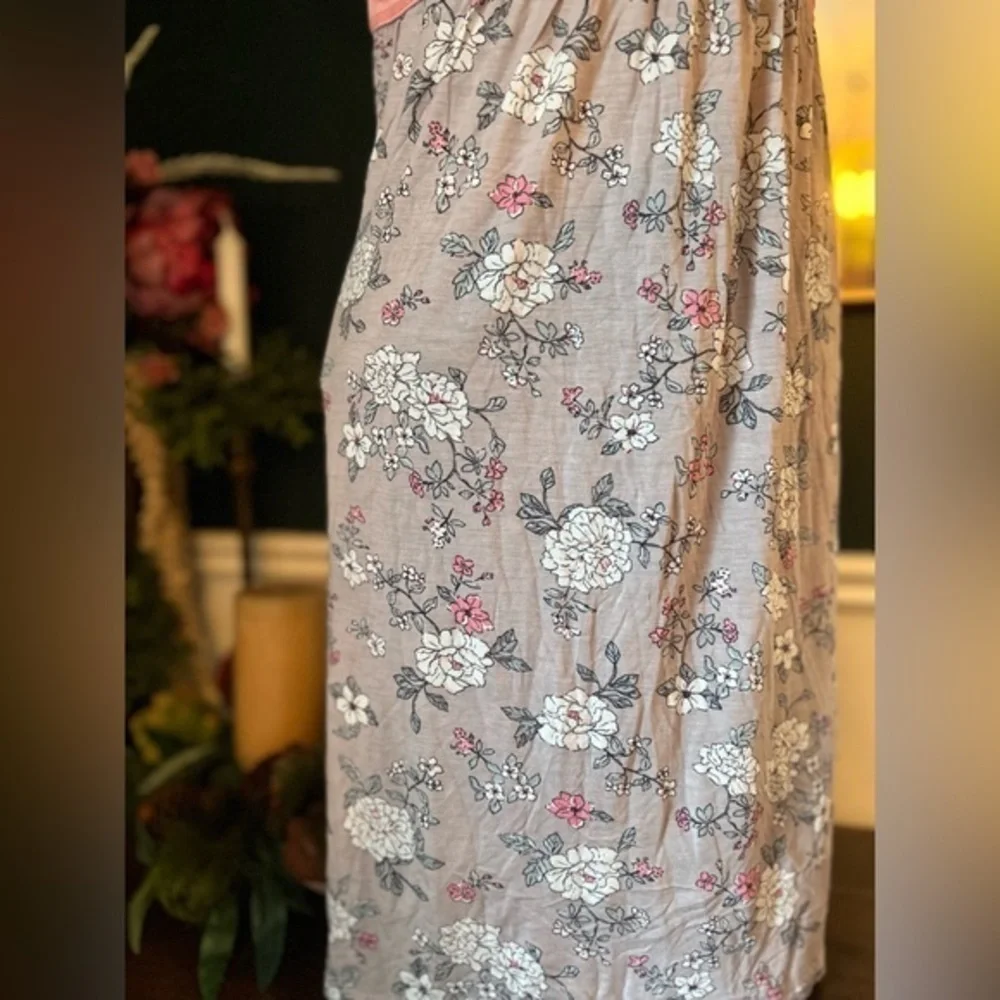 Pink and floral slip, Size L